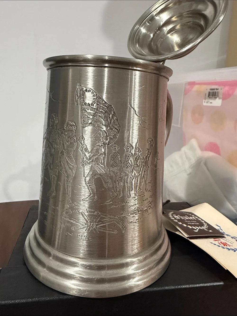 Shuler Pewter Tankard Mug - Silver Finish